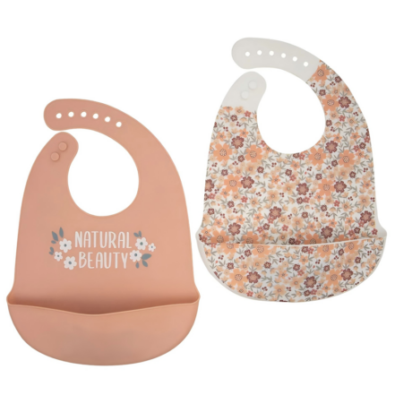 Floral-Silicone-Bib